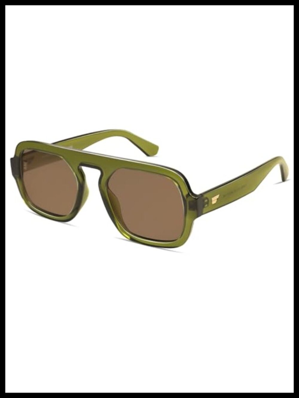 Retro Square Aviator Sunglasses UV400 Protection Oversized